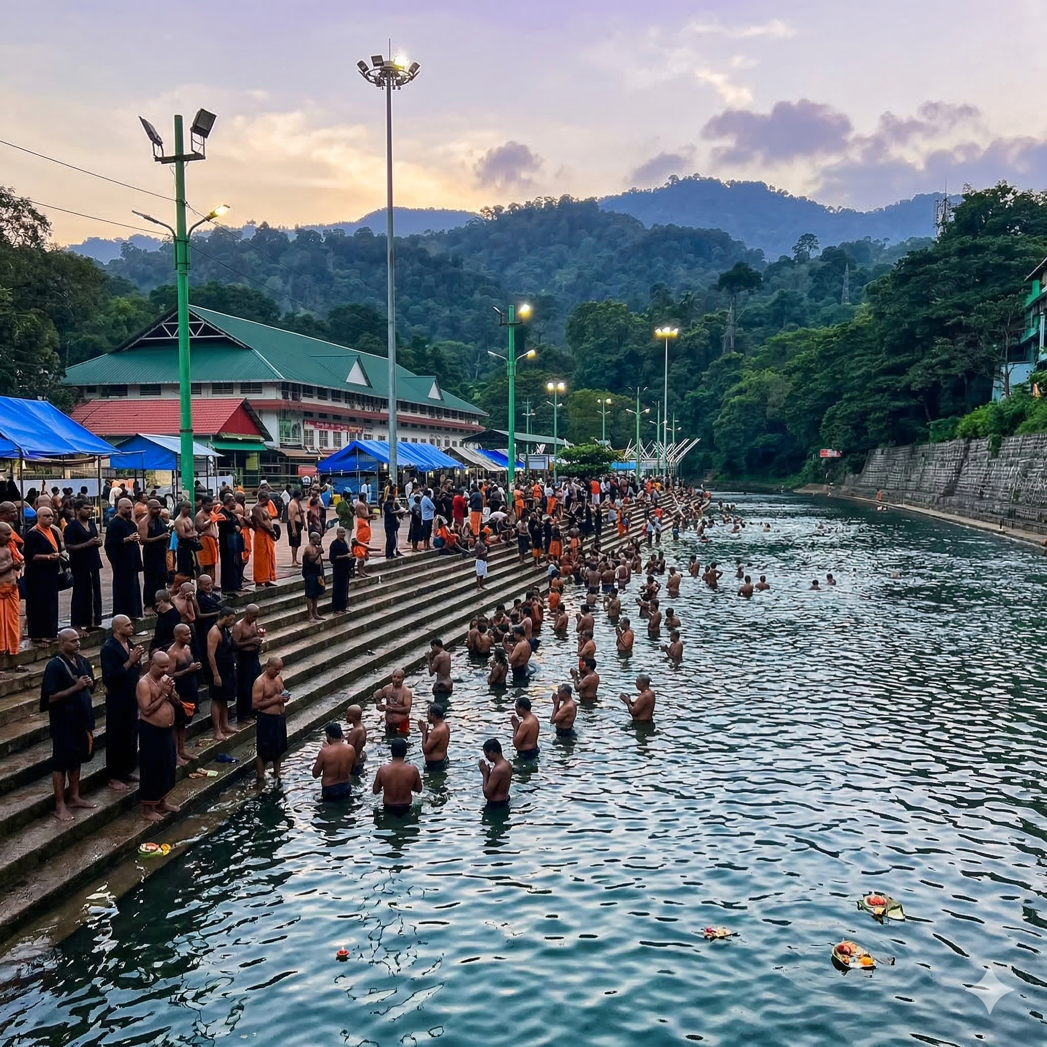 Pamba River and pilgrim movement
